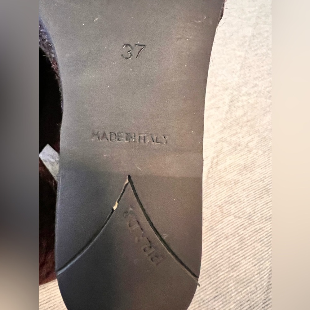 PRADA EU 37 US 7 Brown Suede Sling Back Espadrille Wedge Shoes Orig $1150 - Picture 7 of 11